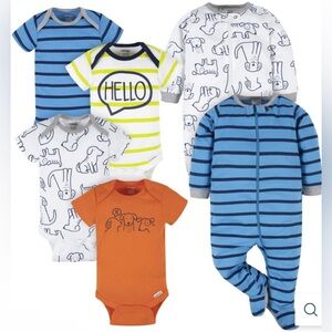 Blue and Orange Onesies and Footies